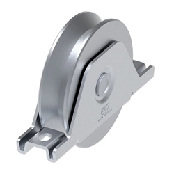 vendita online Ruota gola "v" con supporto forato Accessori per cancelli e portoni Fac